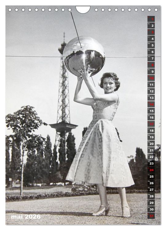 Produktbild: Deux mannequins des ann&eacute;es 1950 - Les jumelles Thea et Helga (Calendrier mural 2026 DIN A4 horizontal), CALVENDO calendrier mensuel