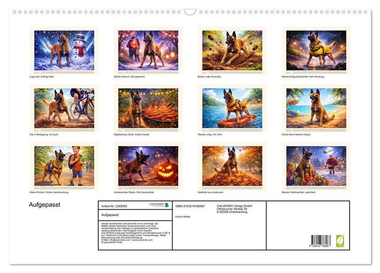 Produktbild: Aufgepasst (Wandkalender 2027 DIN A2 quer), CALVENDO Monatskalender