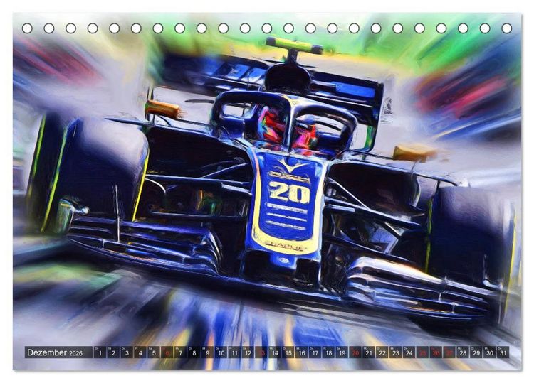 Produktbild: Faszinierende Formel 1 (Tischkalender 2026 DIN A5 quer), CALVENDO Monatskalender