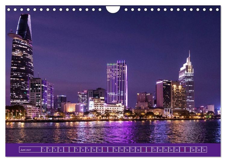 Produktbild: Metropolen - Asiens sch&ouml;nste St&auml;dte bei Nacht (Wandkalender 2027 DIN A4 quer), CALVENDO Monatskalender