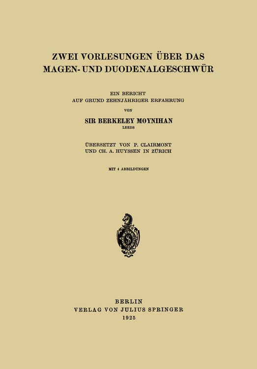 Produktbild: Zwei Vorlesungen &uuml;ber das Magen- und Duodenalgeschw&uuml;r
