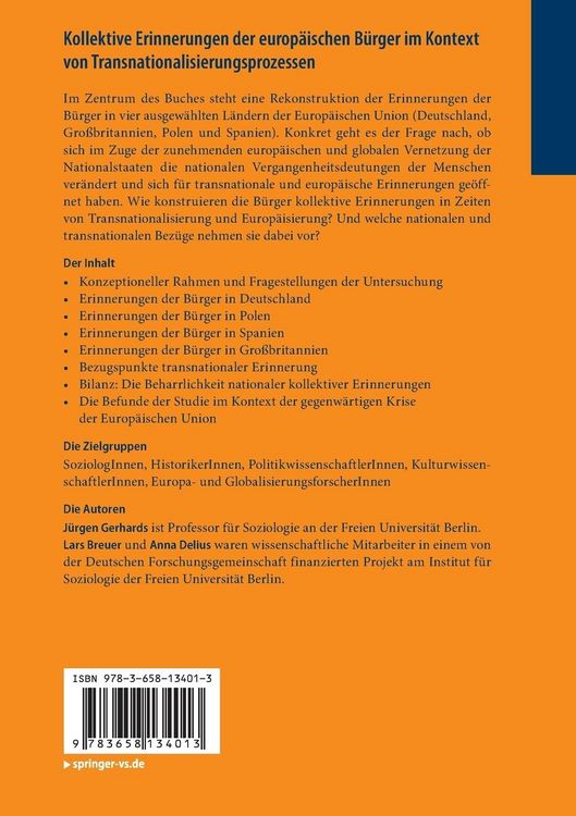 Produktbild: Kollektive Erinnerungen der europ&auml;ischen B&uuml;rger im Kontext von Transnationalisierungsprozessen