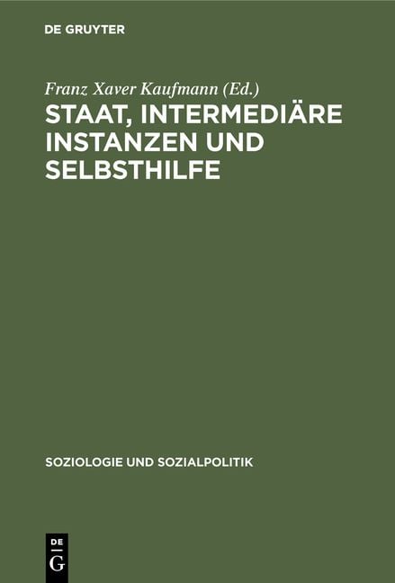 Produktbild: Staat, intermedi&auml;re Instanzen und Selbsthilfe
