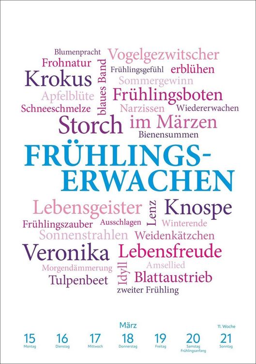 Produktbild: Was uns bewegt Wochen-Kulturkalender 2027 - Mit Worten auf Gedankenreise