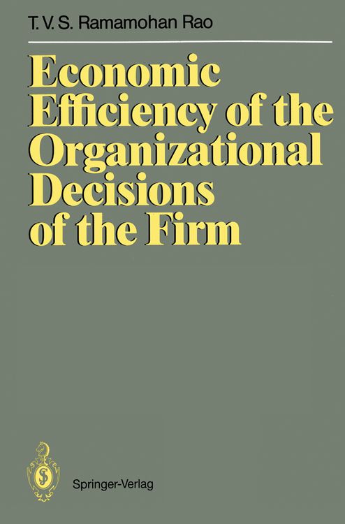 Produktbild: Economic Efficiency of the Organizational Decisions of the Firm