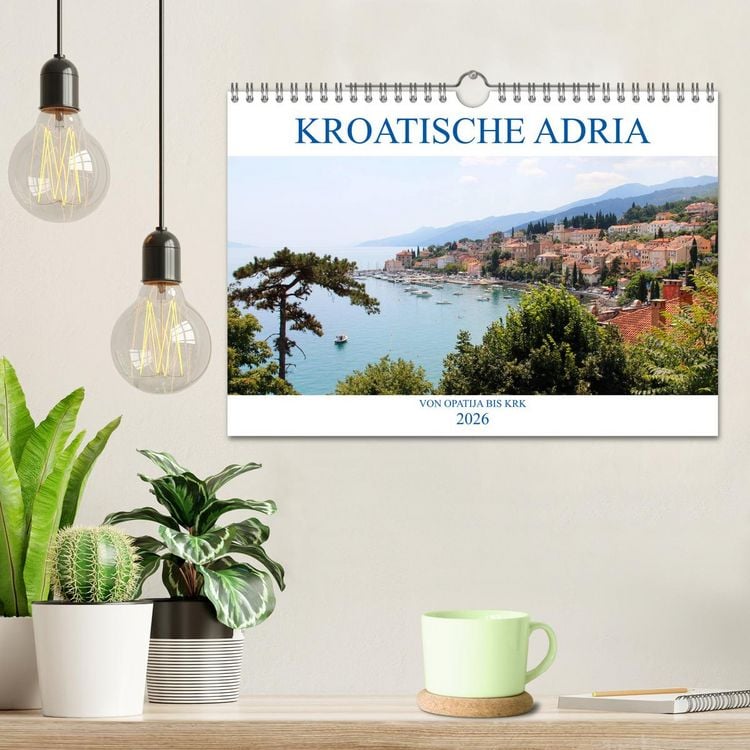 Produktbild: Kroatische Adria - Von Opatija bis Krk (Wandkalender 2026 DIN A4 quer), CALVENDO Monatskalender