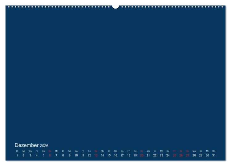 Produktbild: Bastelkalender - Dunkelblau (Wandkalender 2026 DIN A2 quer), CALVENDO Monatskalender