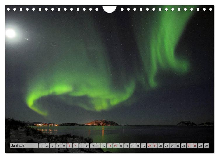 Produktbild: Aurora Borealis: Polarlichter in Norwegen (Wandkalender 2026 DIN A4 quer), CALVENDO Monatskalender