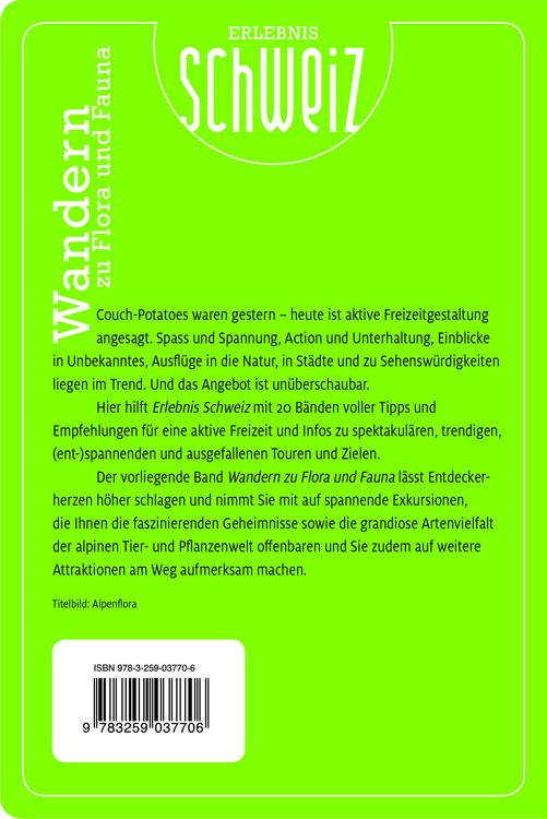 Produktbild: K&uuml;mmerly+Frey Erlebnis Schweiz Wandern zu Flora und Fauna - Wanderf&uuml;hrer
