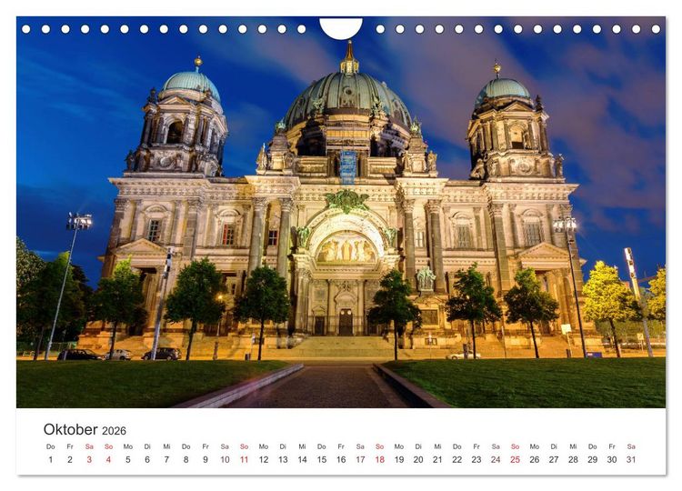 Produktbild: N&auml;chtliche Streifz&uuml;ge durch Europas Hauptst&auml;dte (Wandkalender 2026 DIN A4 quer), CALVENDO Monatskalender