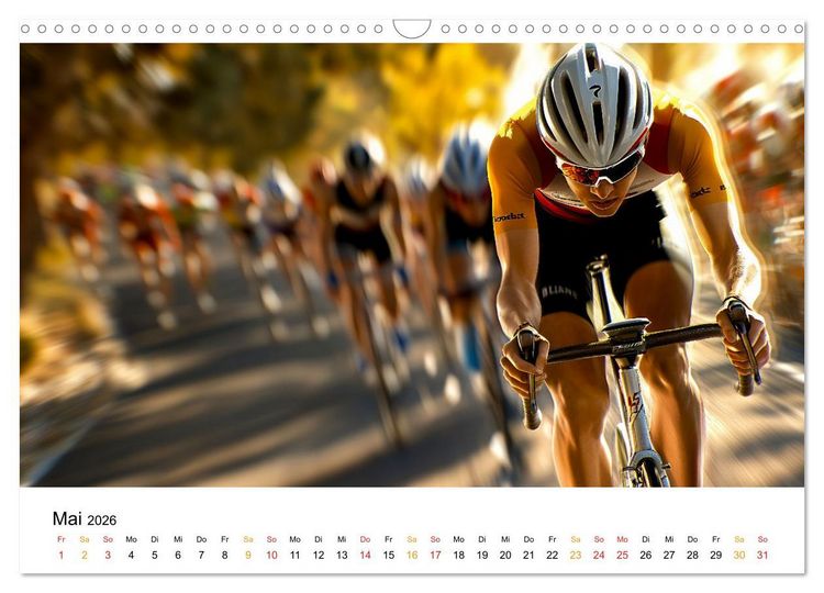 Produktbild: Triathlon Power (Wandkalender 2026 DIN A3 quer), CALVENDO Monatskalender