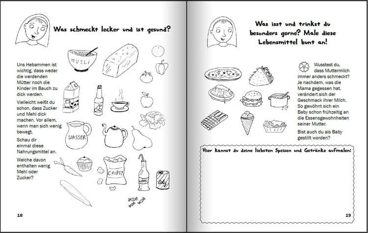 Produktbild: Das große Storchenmalbuch - Mach's dir bunt! Hebammenwissen für Kinder zum Thema Babys machen, kriegen, haben