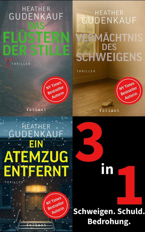Produktbild: Heather Gudenkauf 3in1: Das Fl&uuml;stern der Stille / Verm&auml;chtnis des Schweigens / Ein Atemzug entfernt