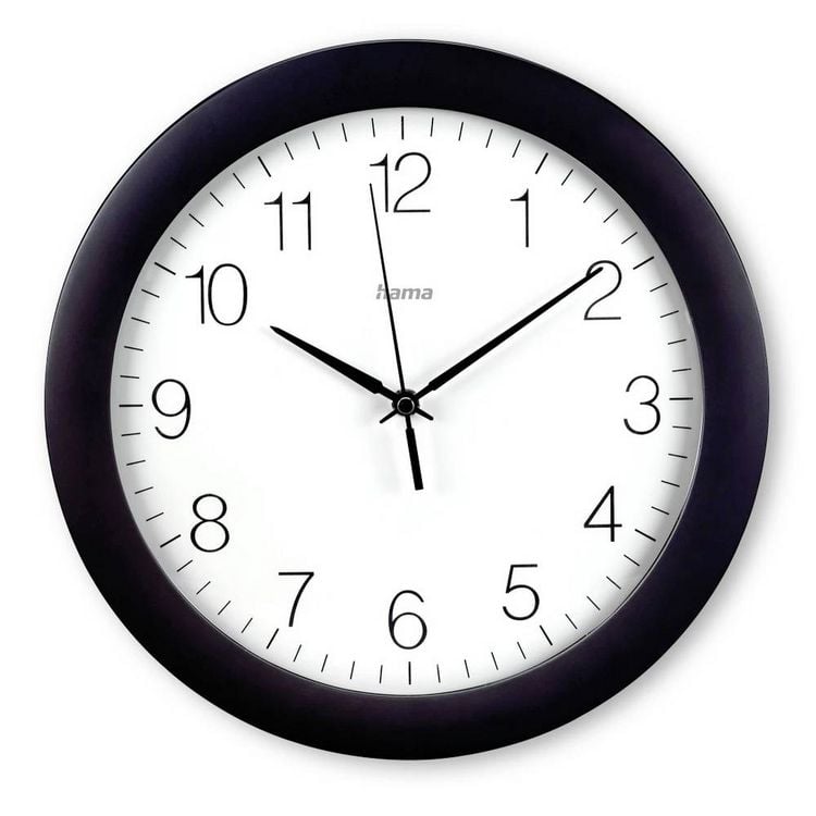 Produktbild: Hama 00185871 Funk Wanduhr 30cm x 300mm x 300mm x 52mm Schwarz