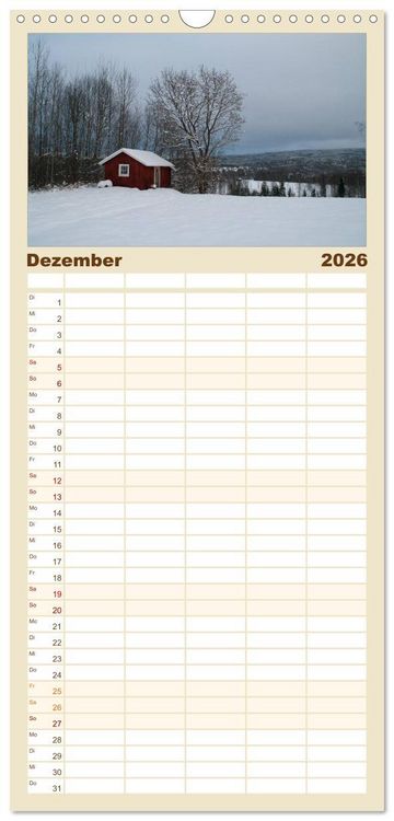 Produktbild: Familienplaner 2026 - Schwedens V&auml;rmland mit 5 Spalten (Wandkalender, 21 x 45 cm) CALVENDO