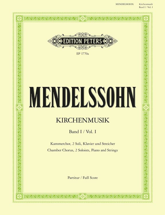 Produktbild: Mendelssohn Bartholdy, F: Kirchenmusik, Band 1: Chorwerke