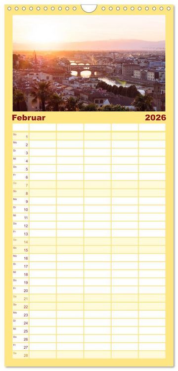 Produktbild: Familienplaner 2026 - Italien - einzigartige Motive mit 5 Spalten (Wandkalender, 21 x 45 cm) CALVENDO