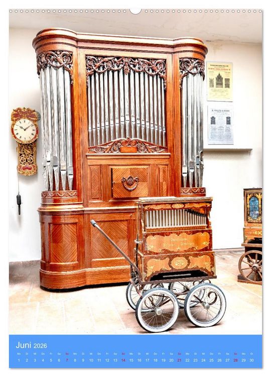 Produktbild: Mechanische Musikinstrumente (Wandkalender 2026 DIN A2 hoch), CALVENDO Monatskalender