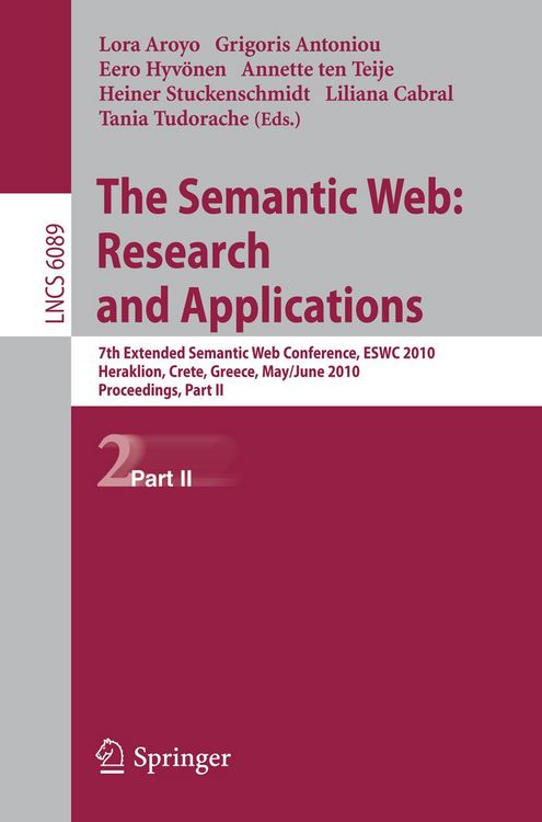 Produktbild: The Semantic Web: Research and Applications