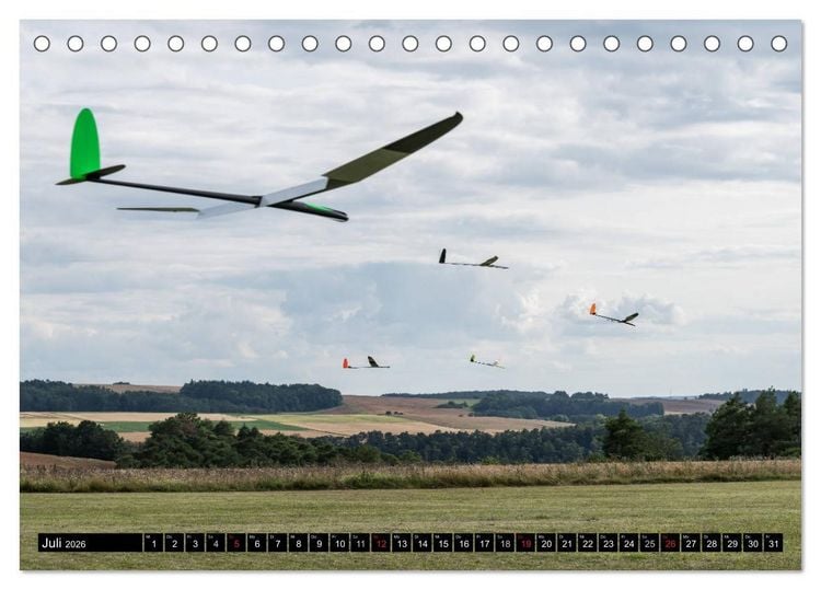 Produktbild: Modellflugkalender 2026 (Tischkalender 2026 DIN A5 quer), CALVENDO Monatskalender