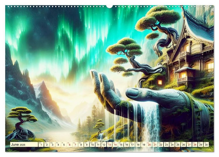 Produktbild: Nature Genesis - The hand of life (High Quality Premium Wall Calendar 2026 DIN A2 landscape),CALVENDO 12 Month Wall Calendar