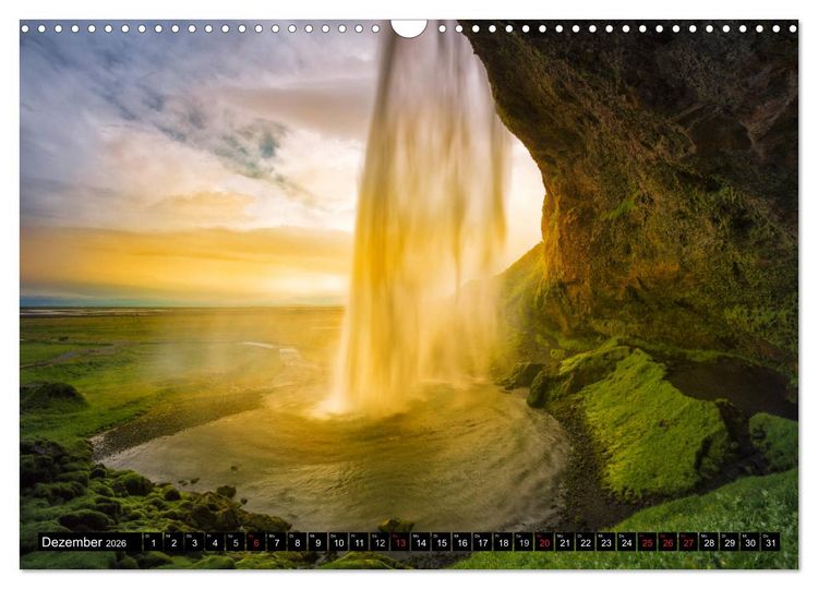 Produktbild: WASSERF&Auml;LLE - Sanfte und tosende Sch&ouml;nheiten (Wandkalender 2026 DIN A3 quer), CALVENDO Monatskalender