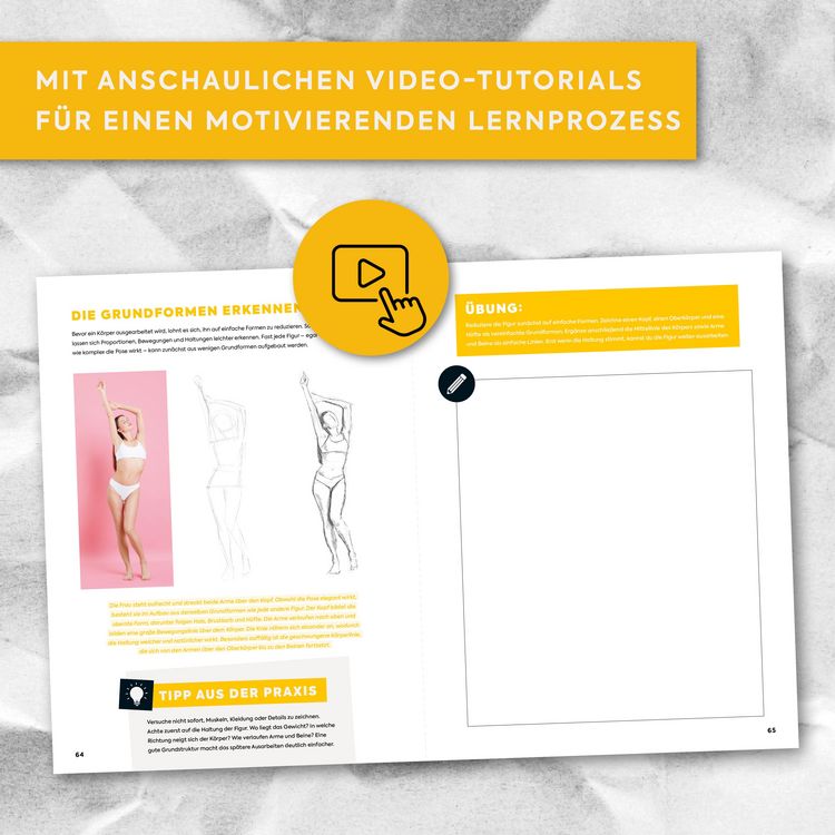 Produktbild: Richtig Zeichnen lernen Menschen. &Uuml;bungsbuch
