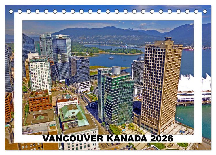 Produktbild: Vancouver Kanada 2026 (Tischkalender 2026 DIN A5 quer), CALVENDO Monatskalender