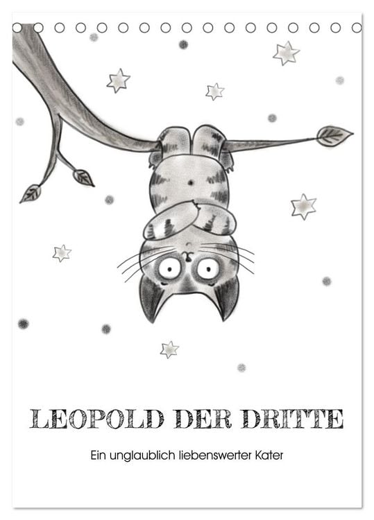 Produktbild: LEOPOLD DER DRITTE - Ein unglaublich liebenswerter Kater (Tischkalender 2026 DIN A5 hoch), CALVENDO Monatskalender