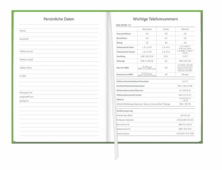 Produktbild: Kalenderbuch A6 gr&uuml;n 2027