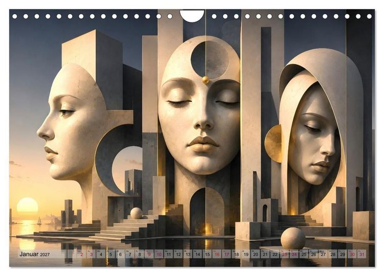 Produktbild: Vision und Imagination - 12 Bilder aus einer m&ouml;glichen Zukunft (Wandkalender 2027 DIN A4 quer), CALVENDO Monatskalender