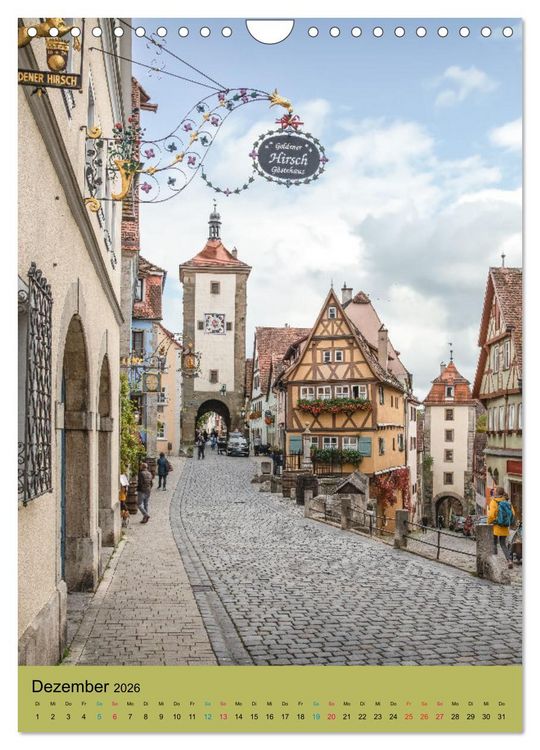 Produktbild: Rothenburg ob der Tauber (Wandkalender 2026 DIN A4 hoch), CALVENDO Monatskalender