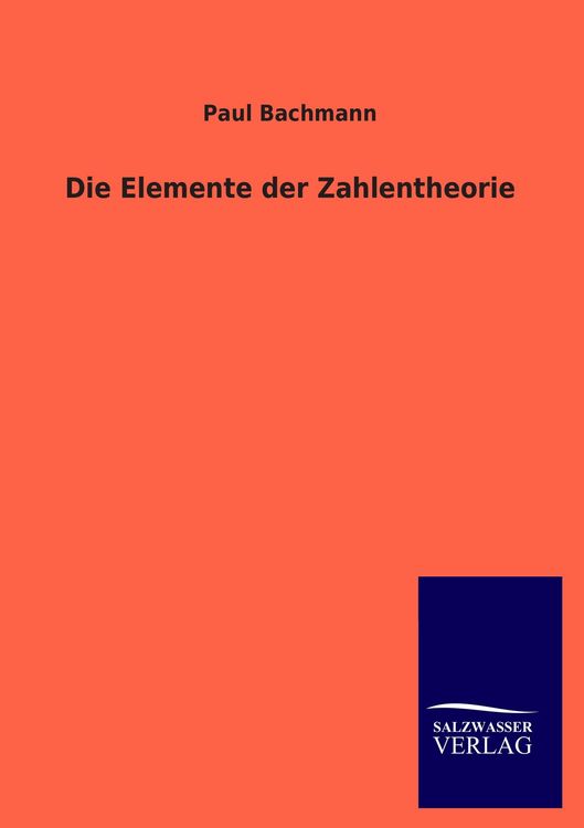 Produktbild: Die Elemente der Zahlentheorie