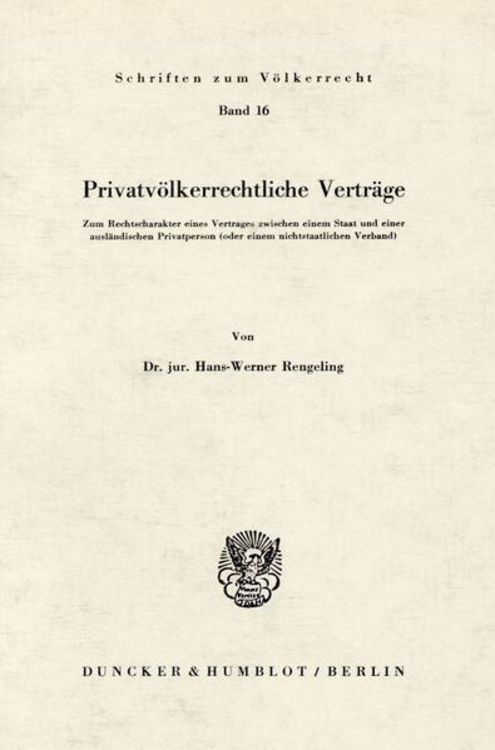 Produktbild: Privatv&ouml;lkerrechtliche Vertr&auml;ge.