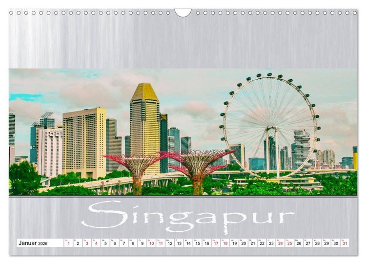Produktbild: Singapur - Panoramablick (Wandkalender 2026 DIN A3 quer), CALVENDO Monatskalender