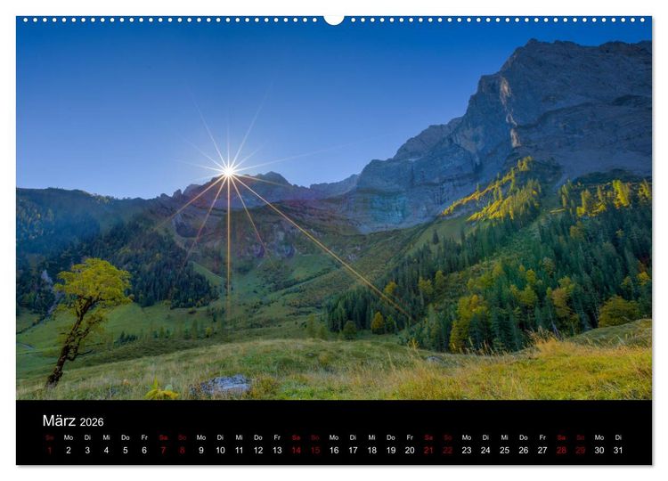 Produktbild: Licht &uuml;ber Alpenlandschaften (hochwertiger Premium Wandkalender 2026 DIN A2 quer), Kunstdruck in Hochglanz
