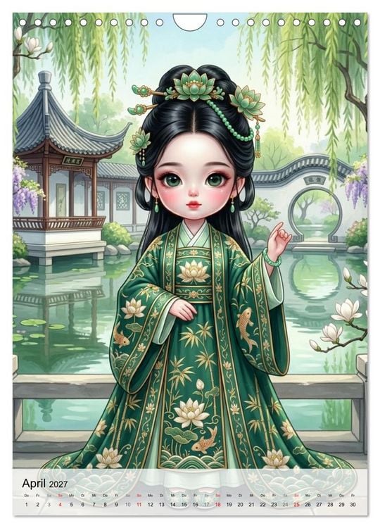 Produktbild: Fabulous Dolls &ndash; Perlen Asiens (Wandkalender 2027 DIN A4 hoch), CALVENDO Monatskalender