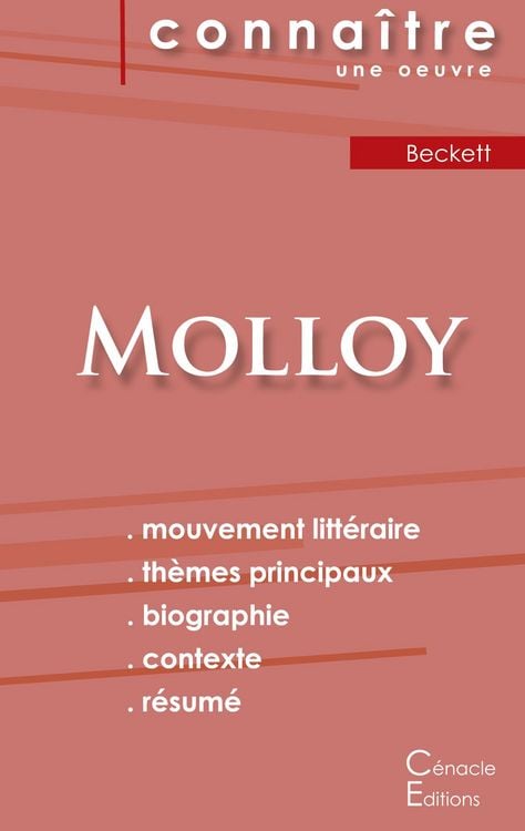 Produktbild: Fiche de lecture Molloy de Samuel Beckett (Analyse litt&eacute;raire de r&eacute;f&eacute;rence et r&eacute;sum&eacute; complet)