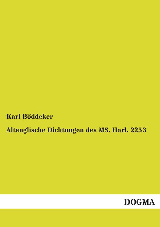 Produktbild: Altenglische Dichtungen des MS. Harl. 2253
