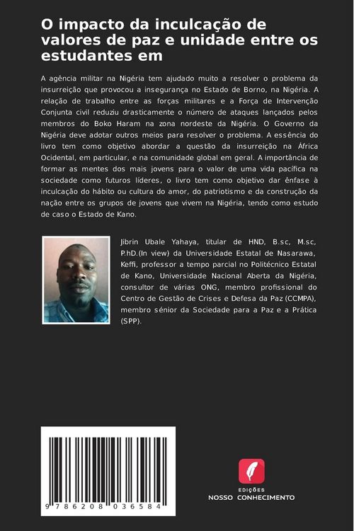 Produktbild: O impacto da inculca&ccedil;&atilde;o de valores de paz e unidade entre os estudantes em