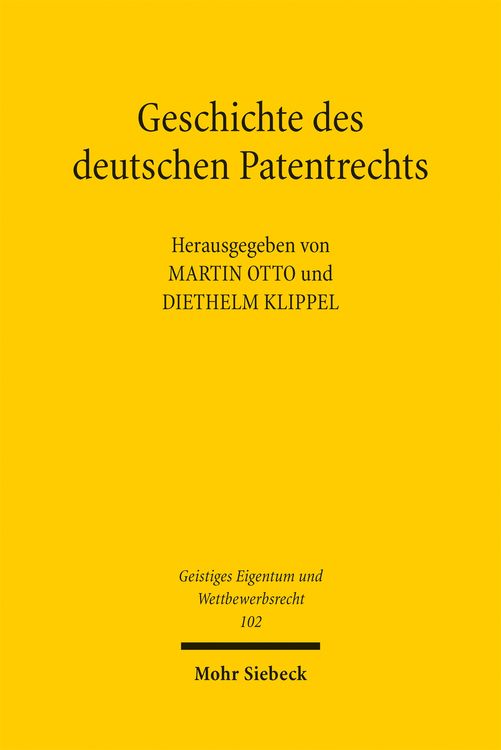 Produktbild: Geschichte des deutschen Patentrechts