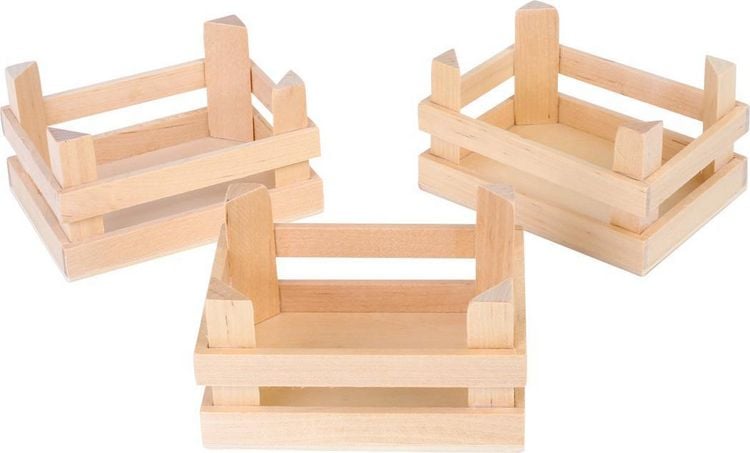 Produktbild: small foot 1808 - Holzkiste natur, klein, Zubeh&ouml;r f&uuml;r Kaufladen