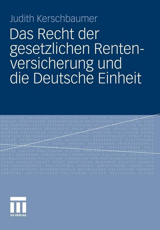 Produktbild: Das Recht der gesetzlichen Rentenversicherung und die Deutsche Einheit