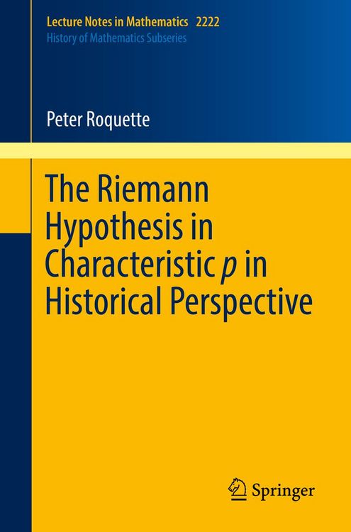 Produktbild: The Riemann Hypothesis in Characteristic p in Historical Perspective