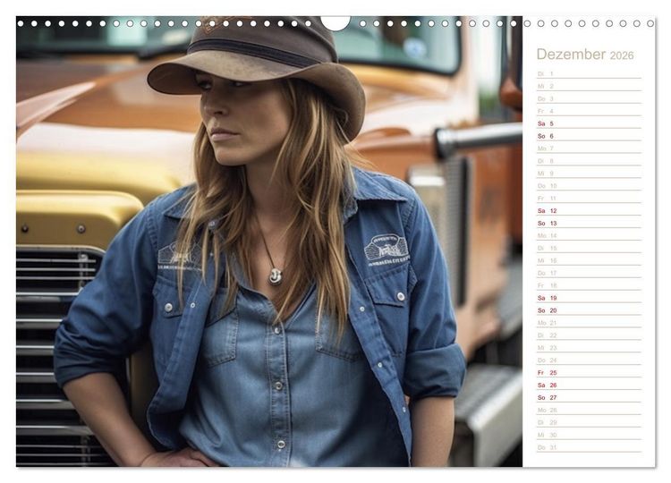 Produktbild: Truckerinnen (Wandkalender 2026 DIN A3 quer), CALVENDO Monatskalender