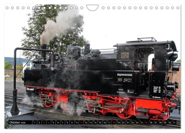 Produktbild: Die Brockenbahn - Mit Volldampf durch den Harz (Wandkalender 2026 DIN A4 quer), CALVENDO Monatskalender