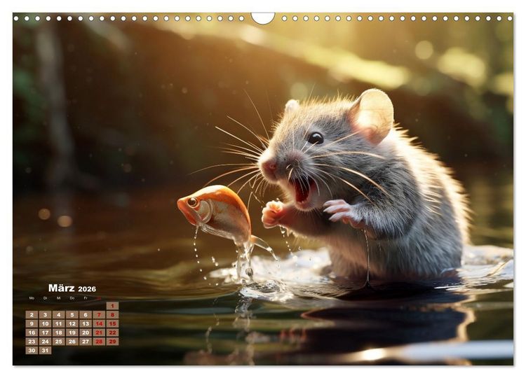 Produktbild: Ein Jahr im Leben von Familie Maus (Wandkalender 2026 DIN A3 quer), CALVENDO Monatskalender