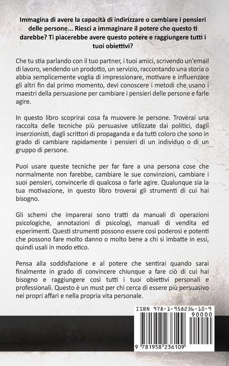 Produktbild: Tecniche proibite di persuasione, manipolazione e influenza utilizzando schemi di linguaggio e tecniche di PNL (2&deg; Edizione)