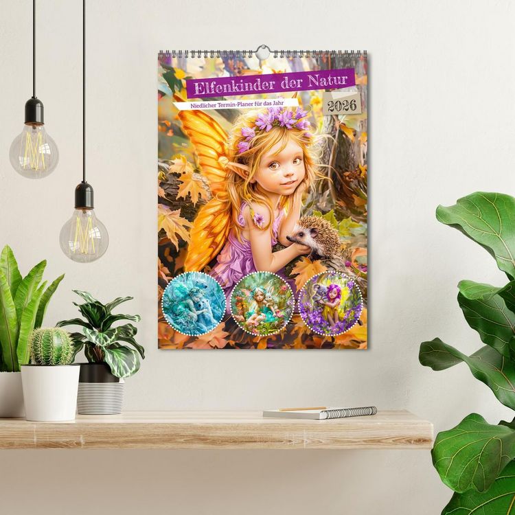 Produktbild: Elfenkinder der Natur - Niedlicher Termin-Planer f&uuml;r das Jahr (Wandkalender 2026 DIN A3 hoch), CALVENDO Monatskalender