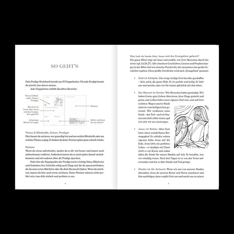 Produktbild: Predigt-Notizbuch f&uuml;r Kinder